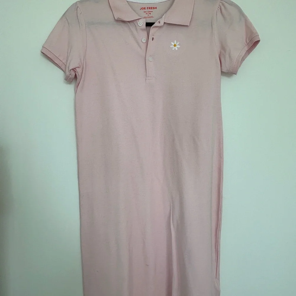 Joe Fresh Light Pink Polo Dress with Floral Detail - Picture 2 of 2